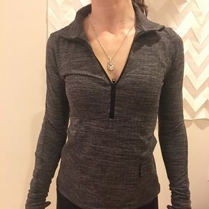 New Lululemon herringbone long sleeve zip-up top 2